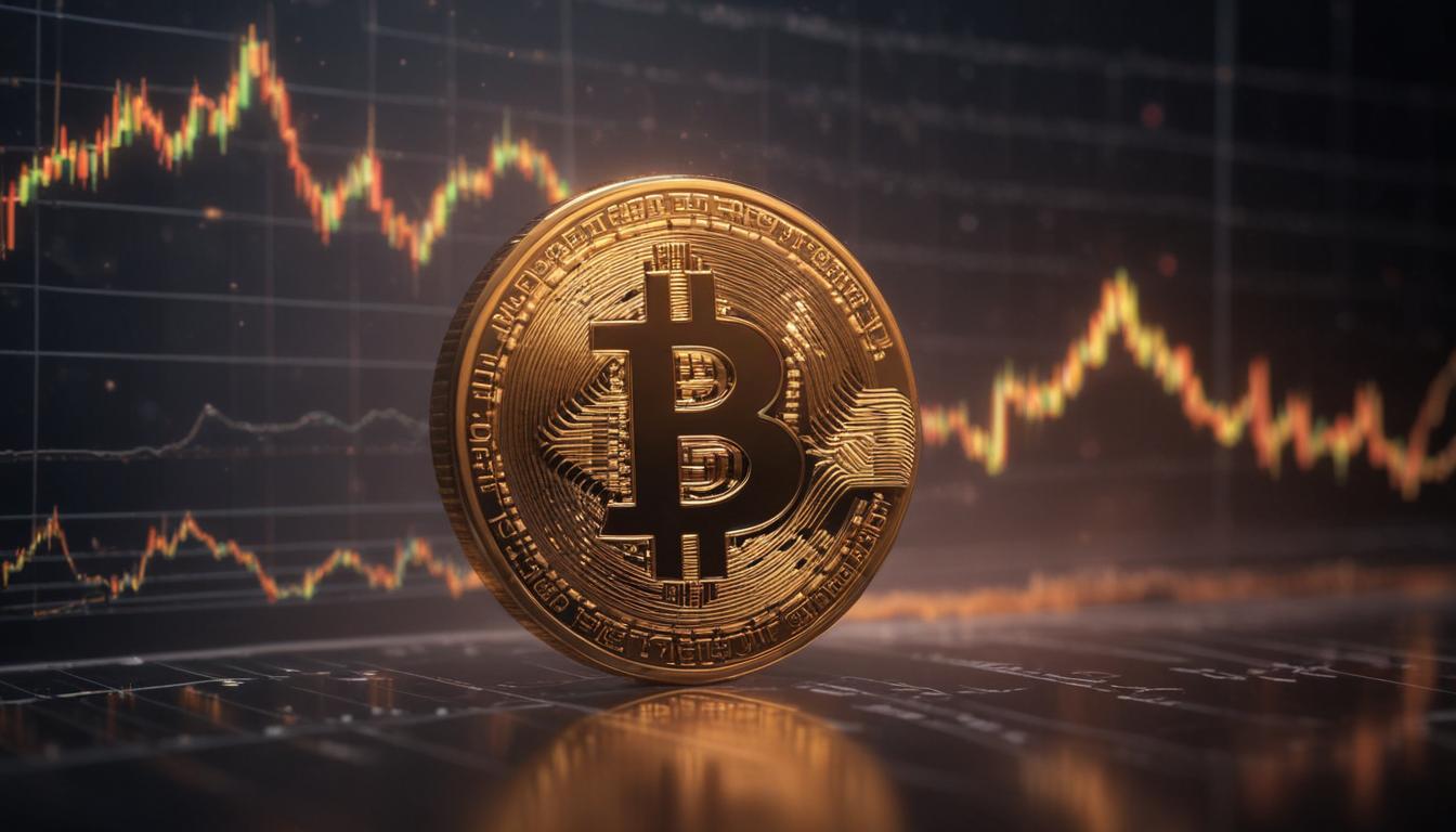 Trading desk with Bitcoin tokens and actionable strategies for investors.