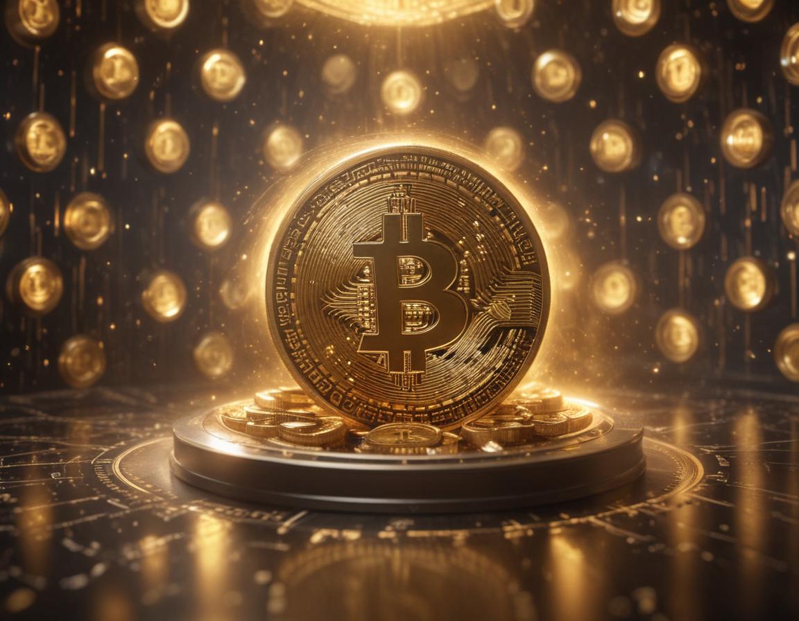 Wall Street with blockchain imagery