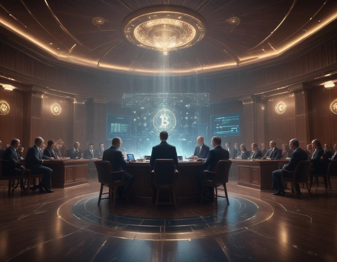 White House with digital currency symbols