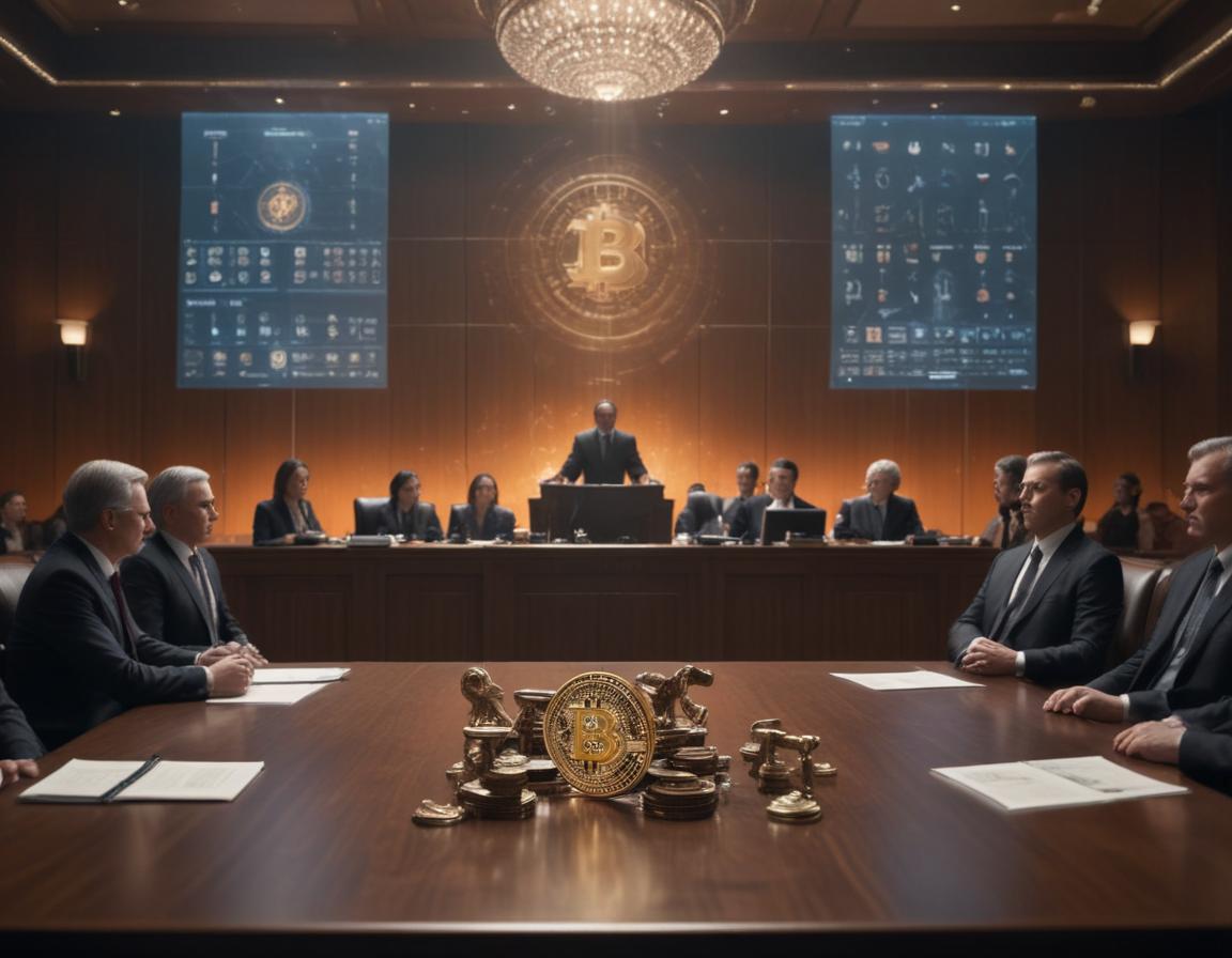 Map of U.S. with blockchain graphics