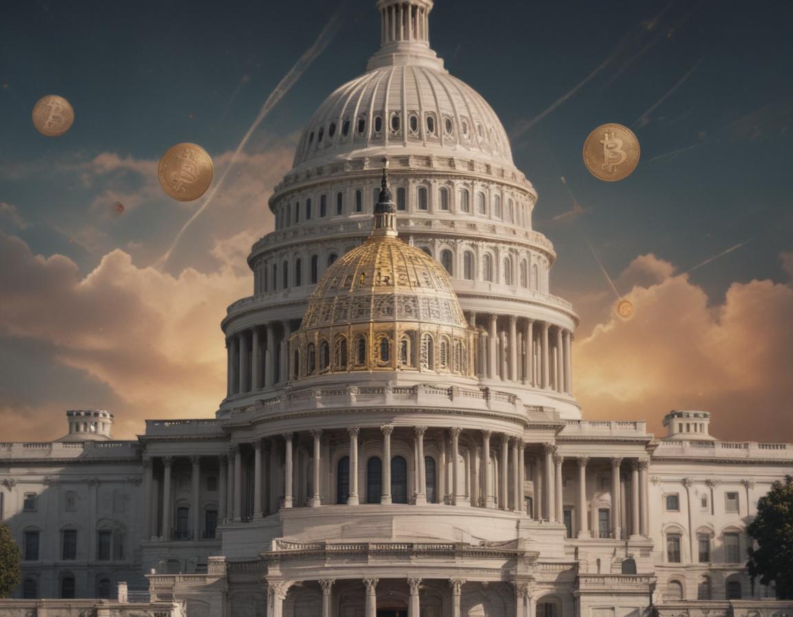 Cryptocurrency tokens and legal scale symbolizing innovation and regulation balance