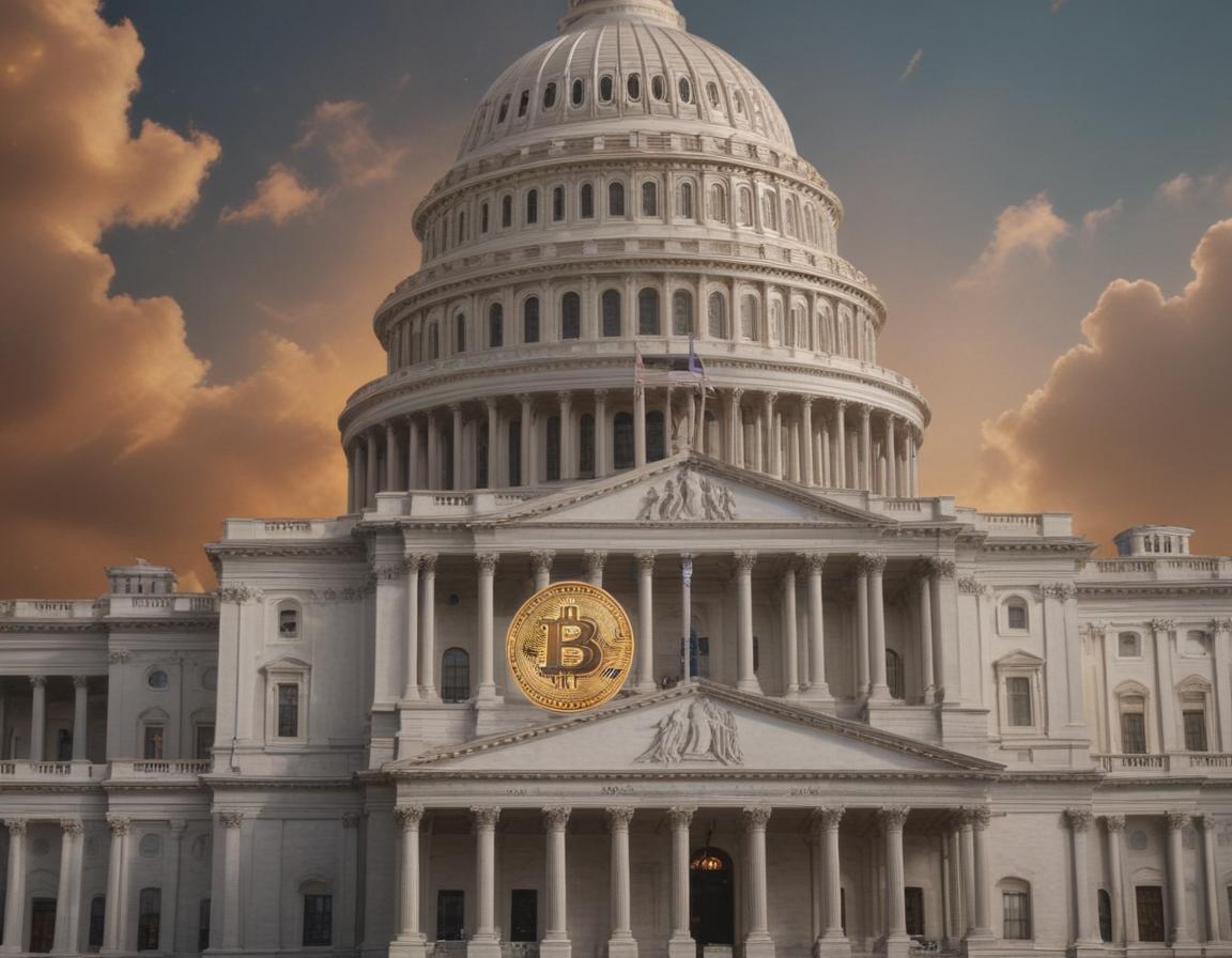 Legal document labeled 'FIT21 Act' surrounded by crypto coins and blockchain visuals