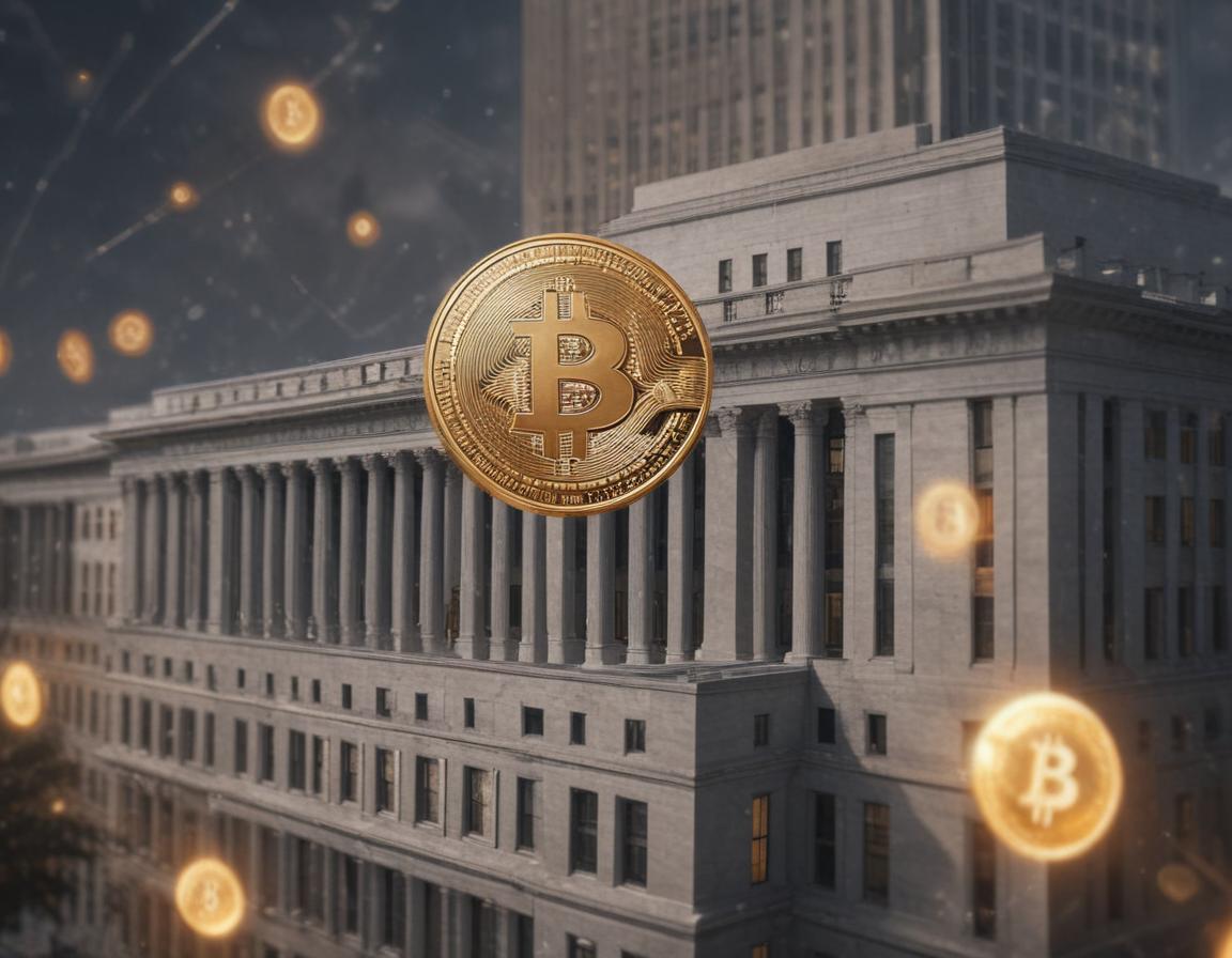 Cryptocurrency compliance professionals in an office setting examining enforcement cases