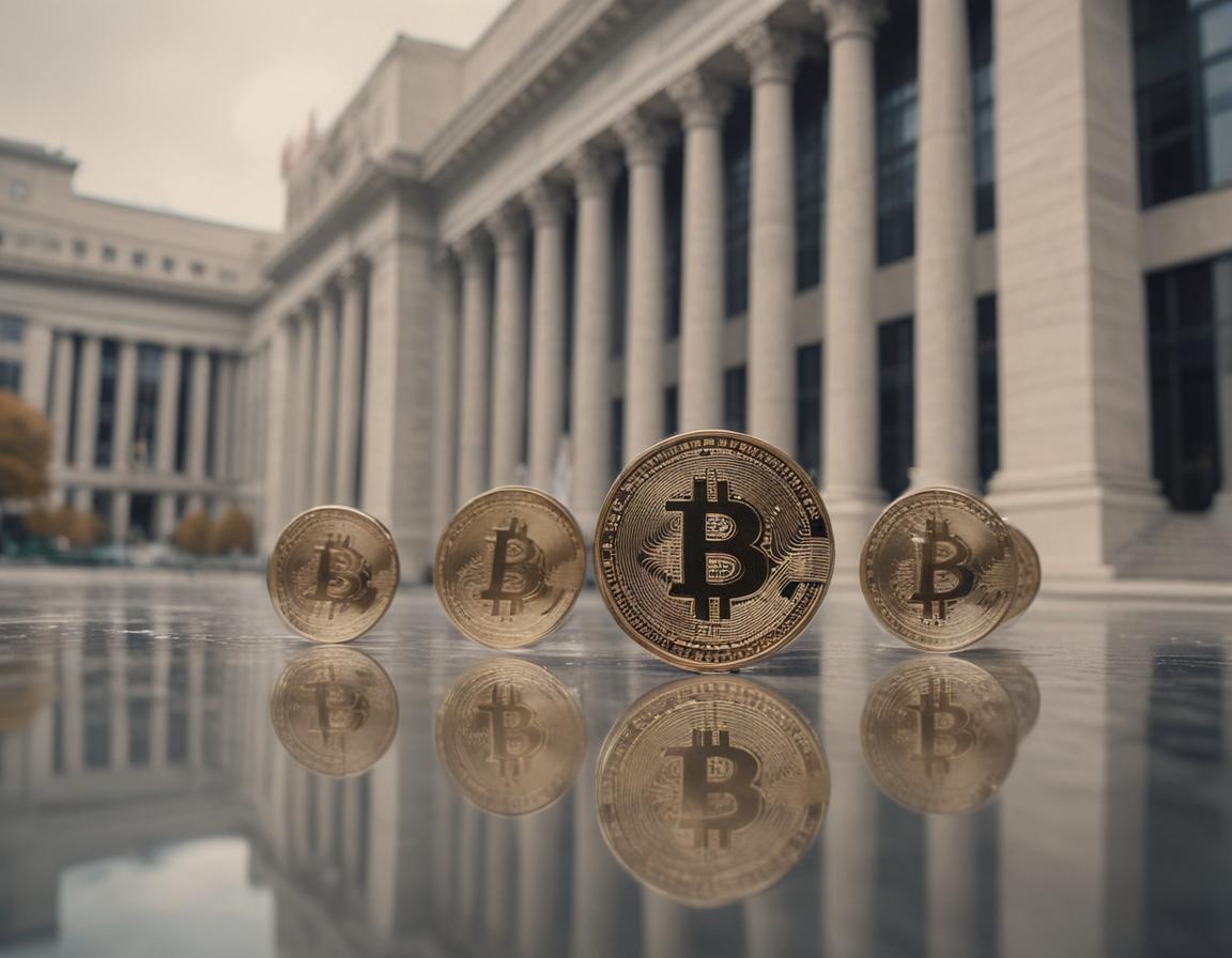 Futuristic office with developers celebrating and blockchain graphics in AR displays