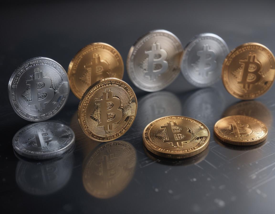 United States with cryptocurrency logos