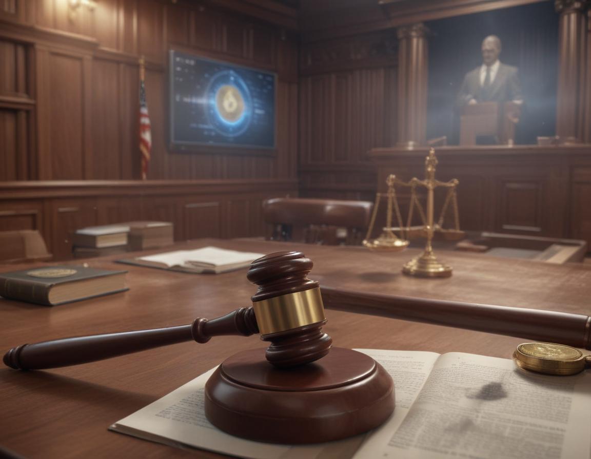 A presidential desk with technology, emphasizing crypto governance.