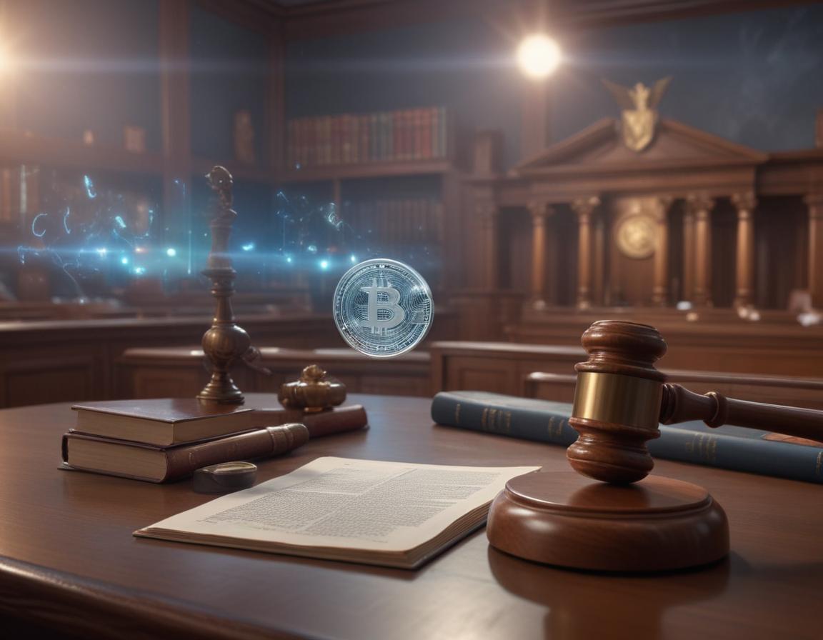 A futuristic city showcasing blockchain innovation and its regulatory impact.